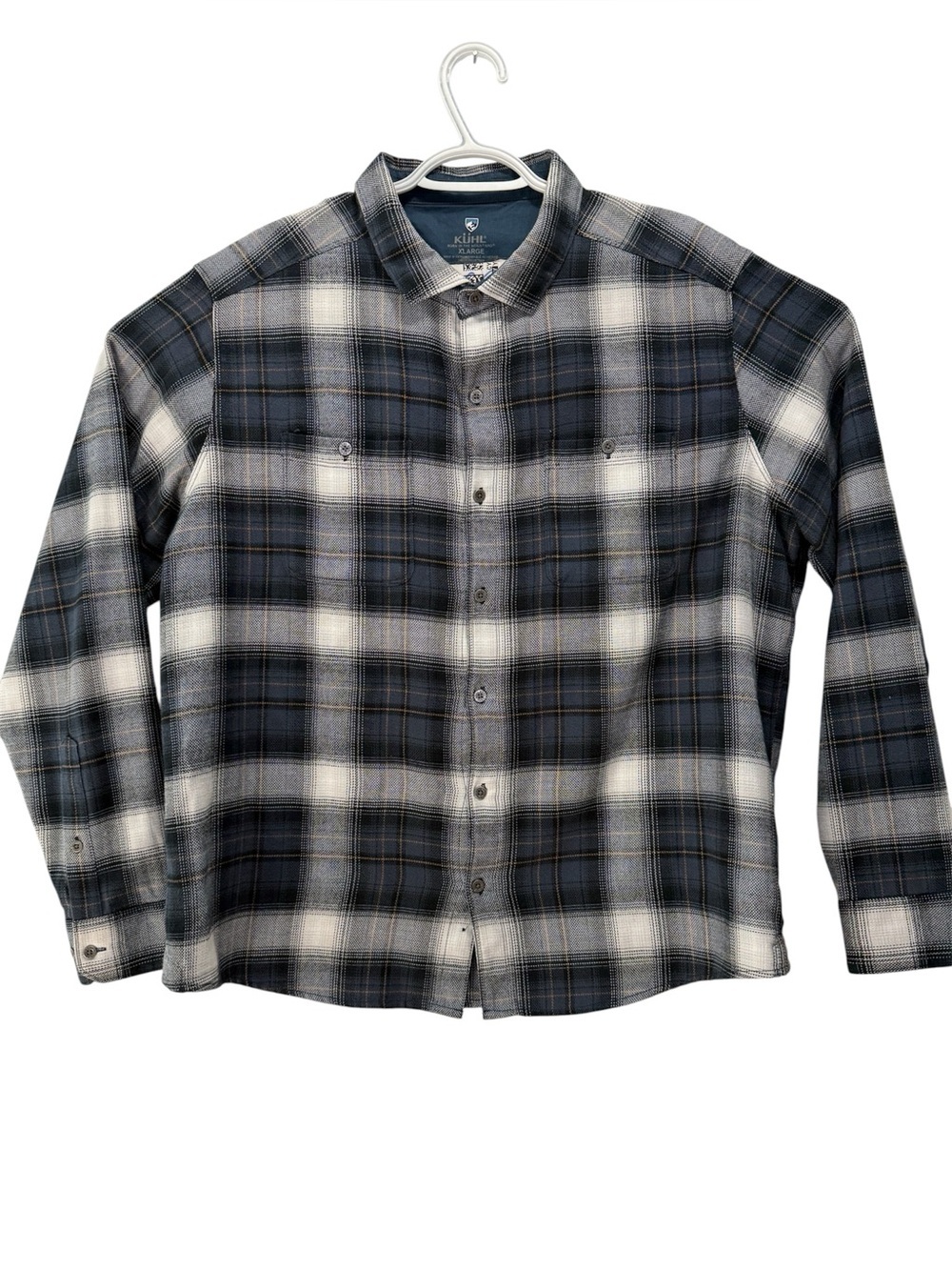 KUHL Men's Long Sleeve Plaid Flannel Shirt Born In The Mountains Mens XXL